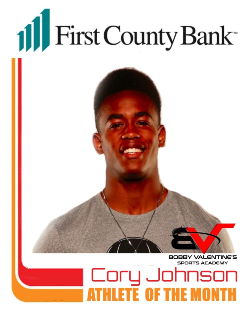 Cory Johnson – First County Bank Athlete of the Month