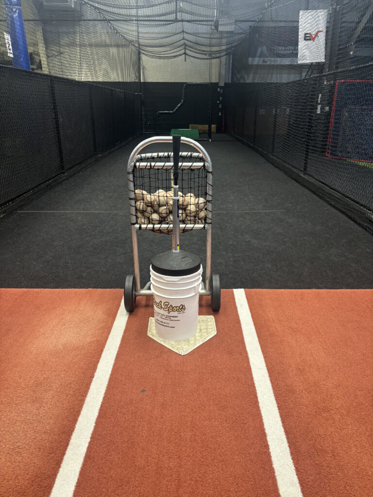 Indoor batting cages at Bobby Valentine's Sports Academy